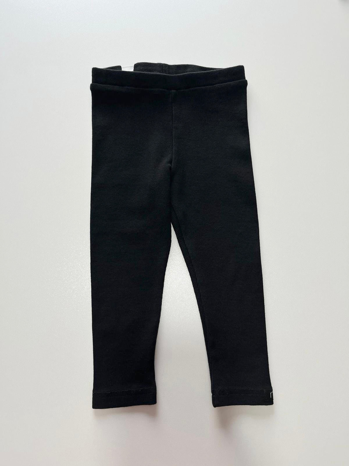 RIBBED LEGGINGS - ONYX