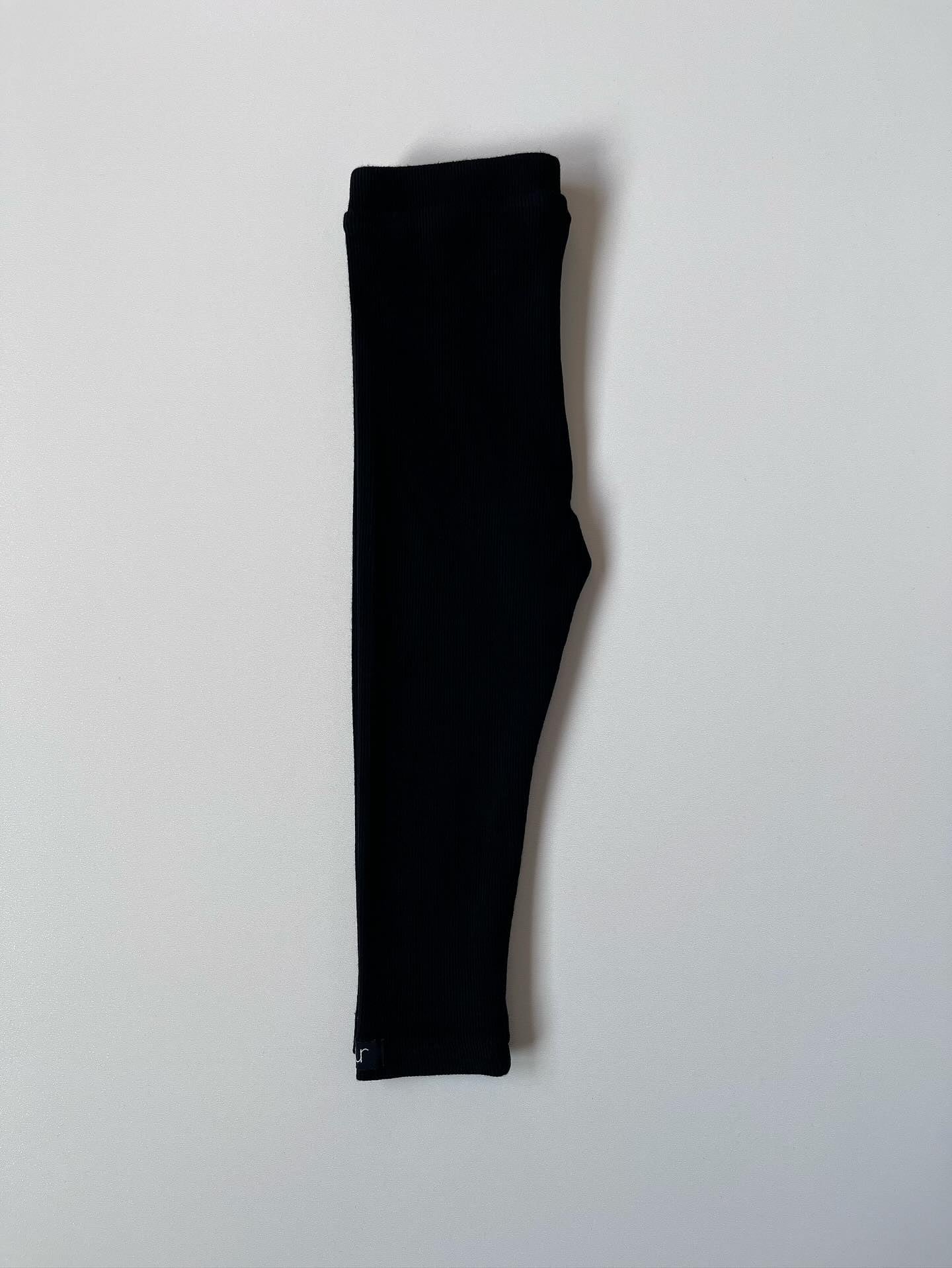 RIBBED LEGGINGS - ONYX