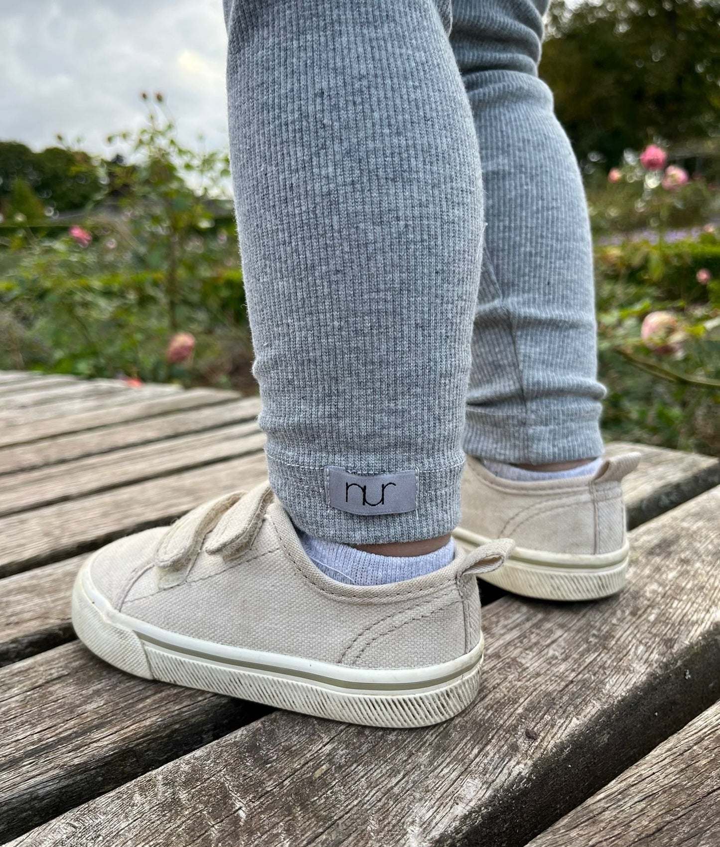RIBBED LEGGINGS - CLOUD