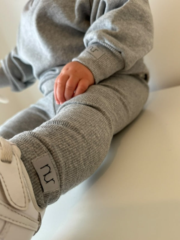 RIBBED LEGGINGS - CLOUD